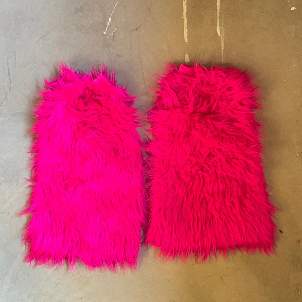 Halloween Pink Fluffy Leg Warmers